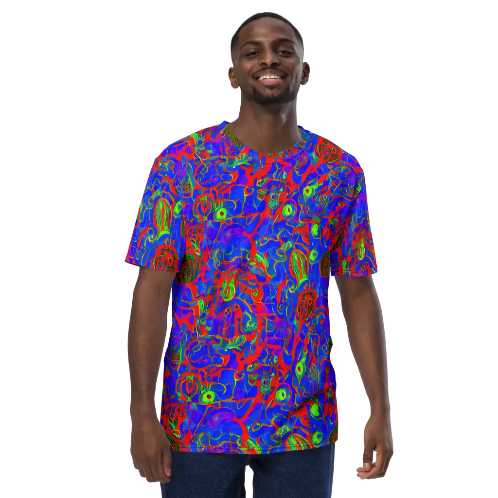 Color Collision on Men's Crew Neck T-Shirt — Front