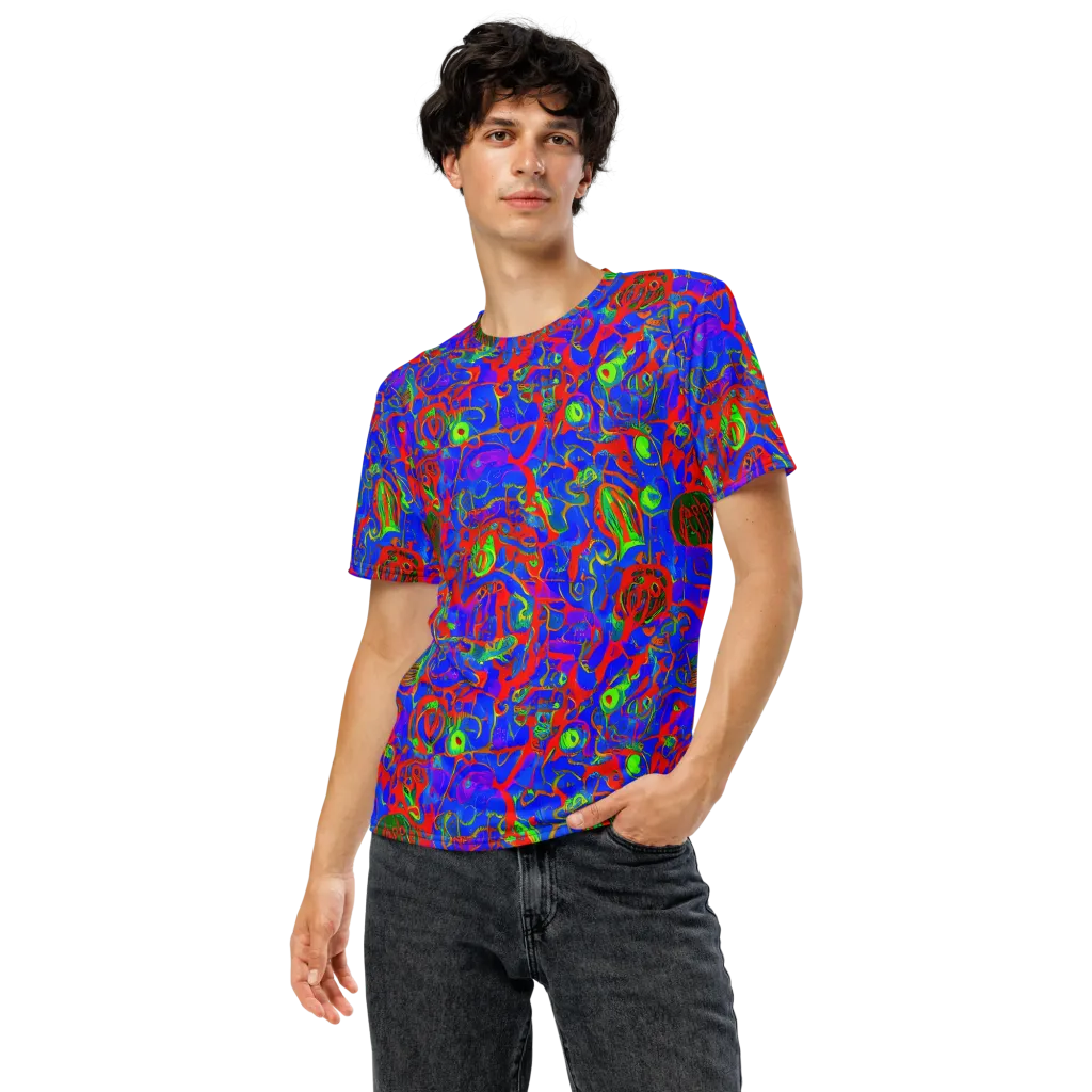 Color Collision on Men's Crew Neck T-Shirt — Front