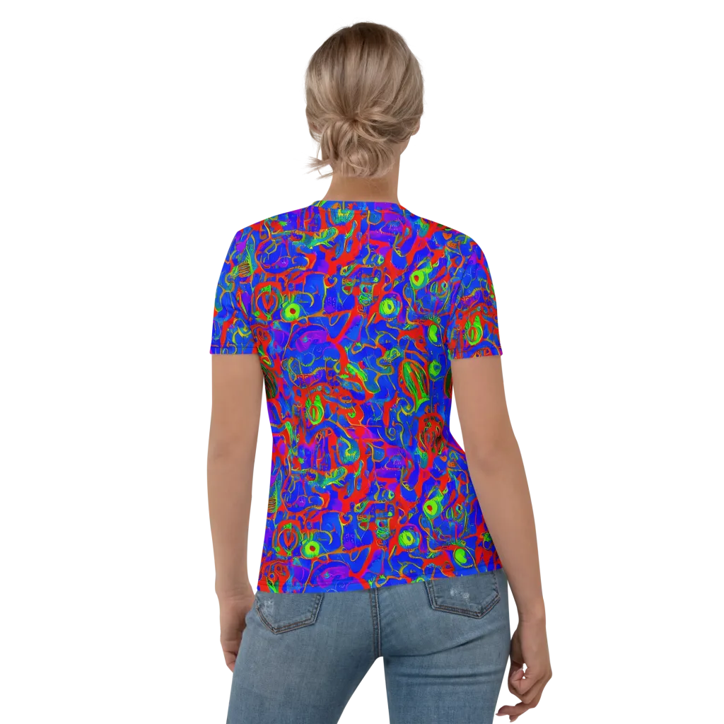 Color Collision on Women's Crew Neck T-Shirt — Back