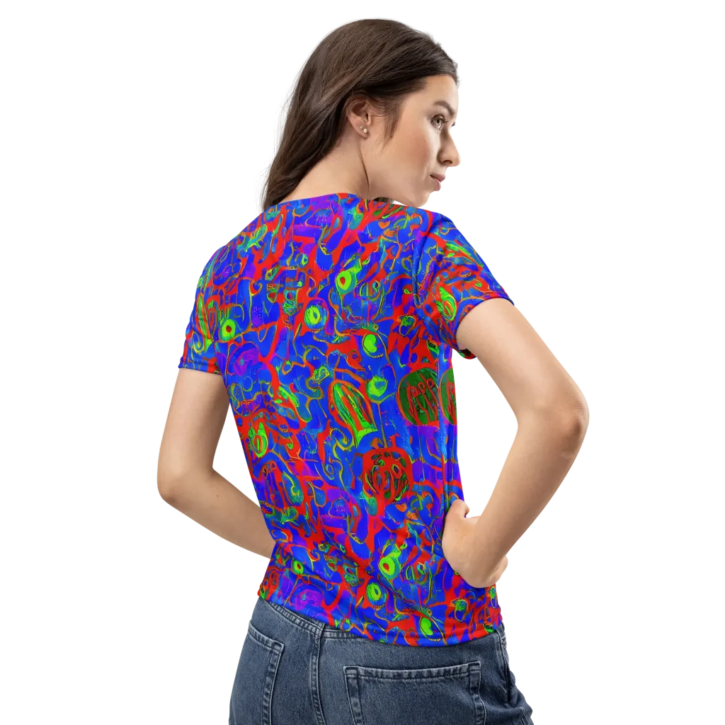 Color Collision on Women's Crew Neck T-Shirt — Back