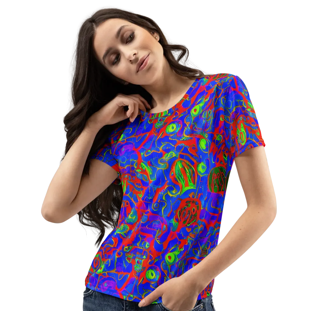 Color Collision on Women's Crew Neck T-Shirt — Left Front