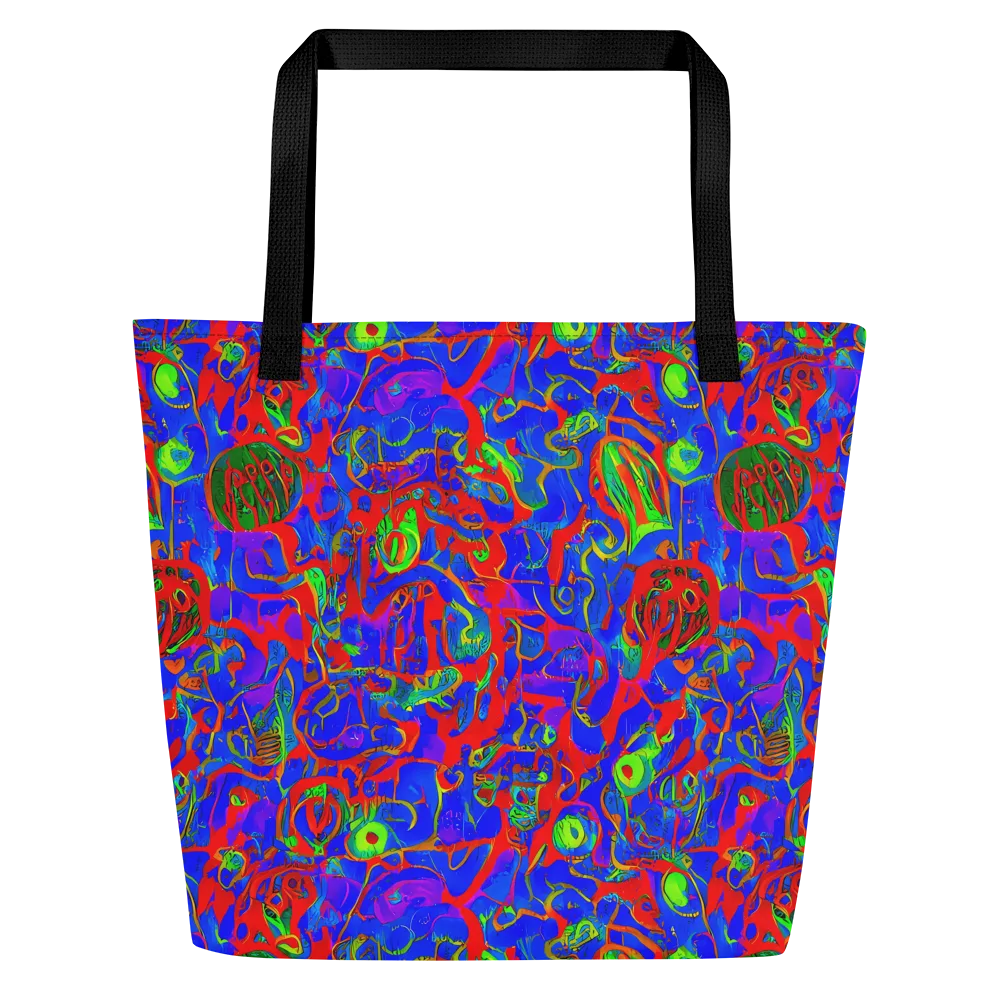 Color Collision on Large Tote Bag W/ Pocket — Front
