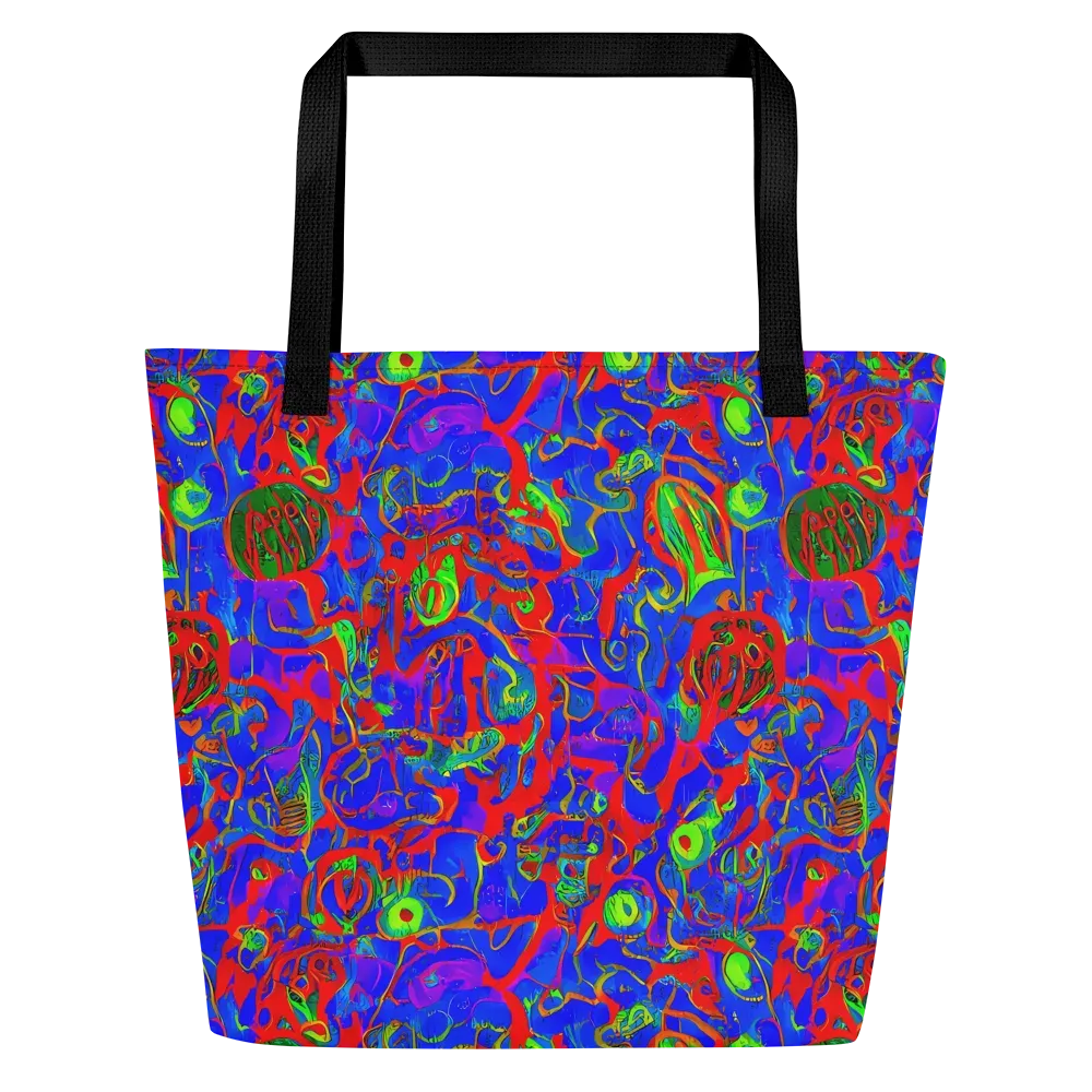 Color Collision on Large Tote Bag W/ Pocket — Front