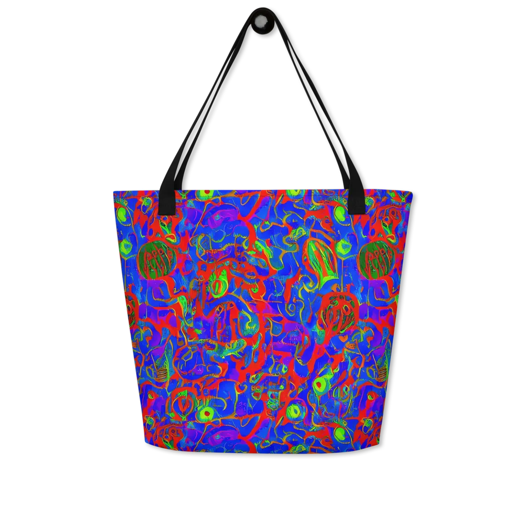 Color Collision on Large Tote Bag W/ Pocket — Front