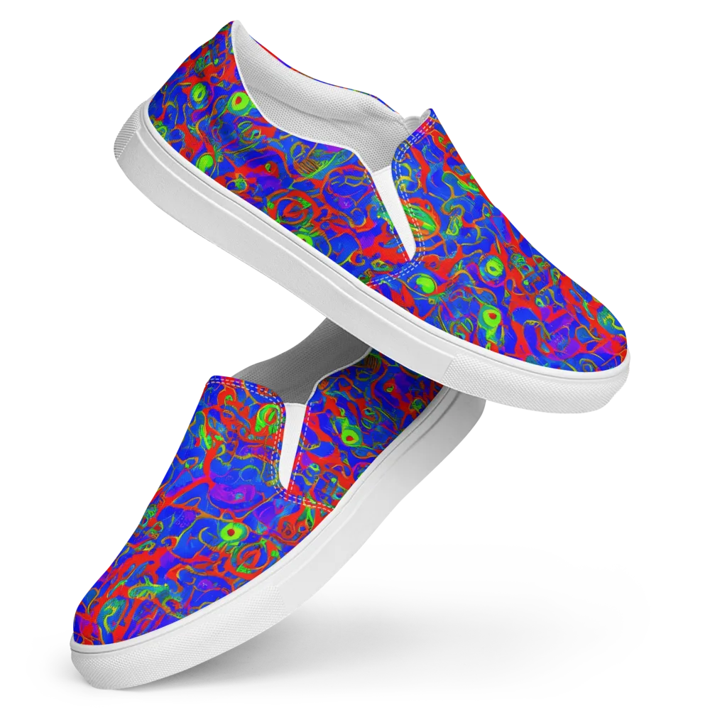 Color Collision on Women's Slip-On Canvas Shoes — Front