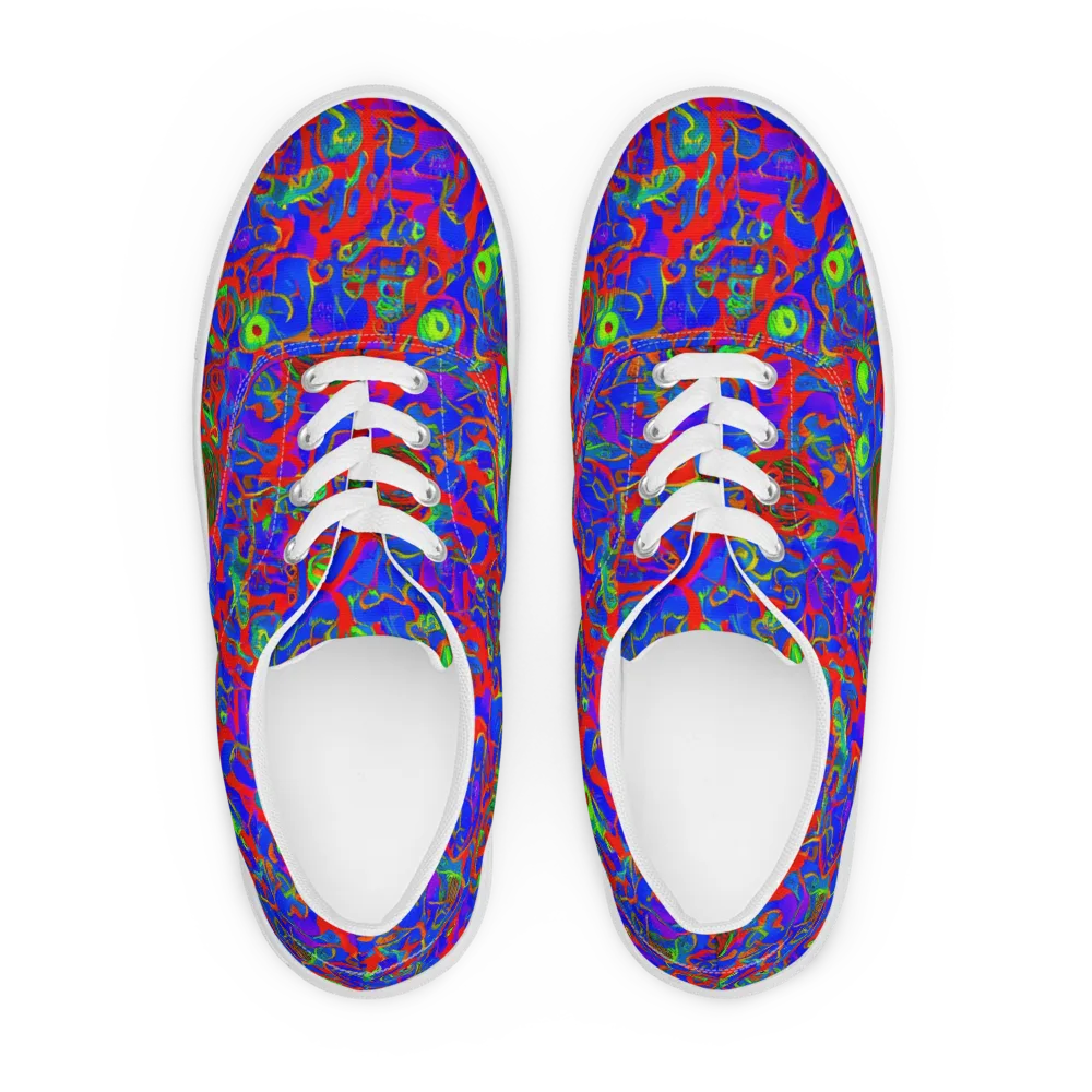 Color Collision on Men's Lace-Up Canvas Shoes — Front