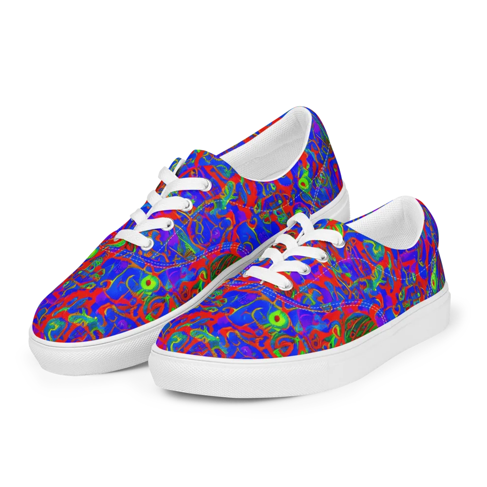 Color Collision on Men's Lace-Up Canvas Shoes — Left Front