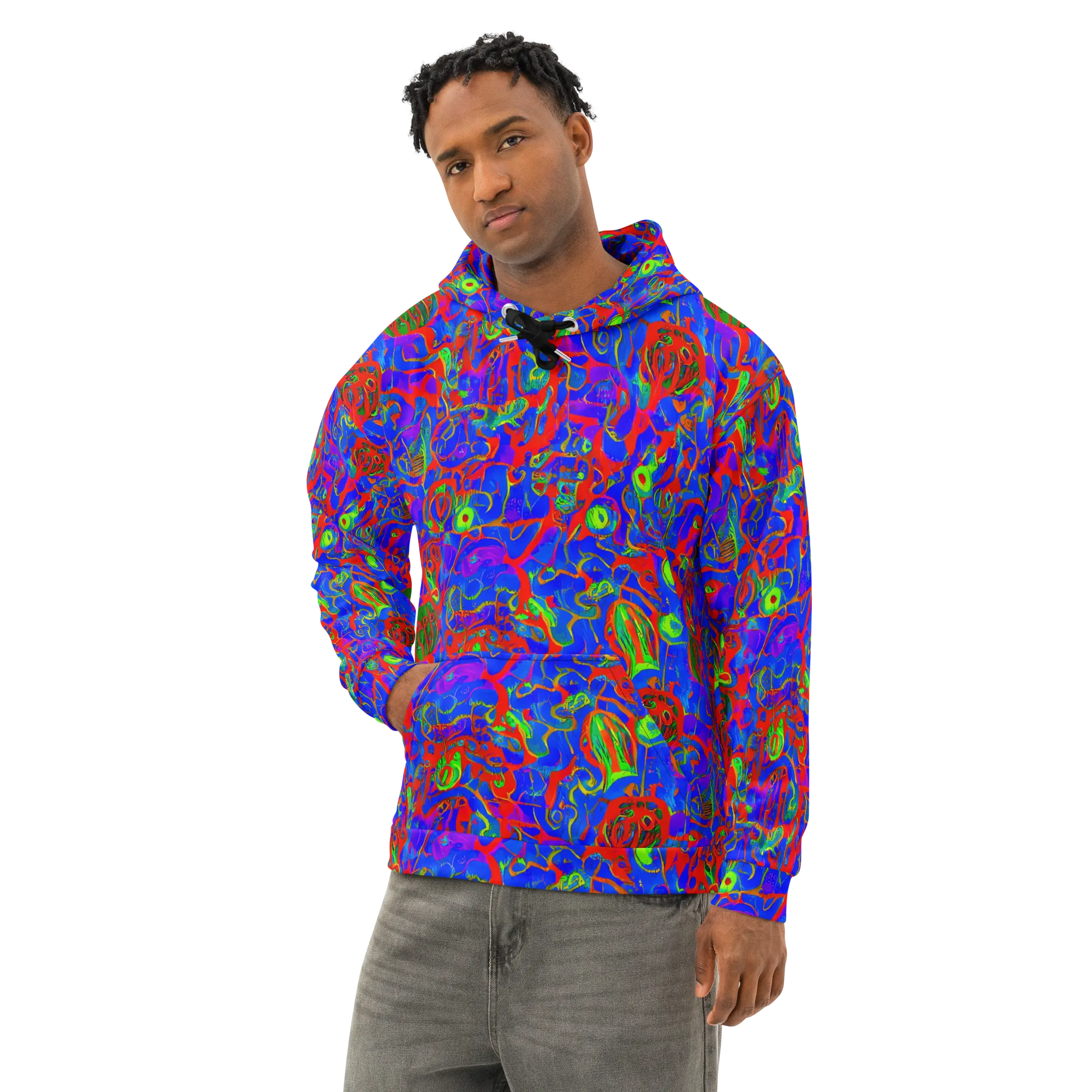 Color Collision on Cotton Hoodie — Left Front