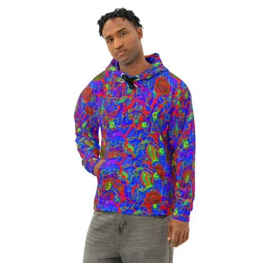 Color Collision on a Cotton Hoodie