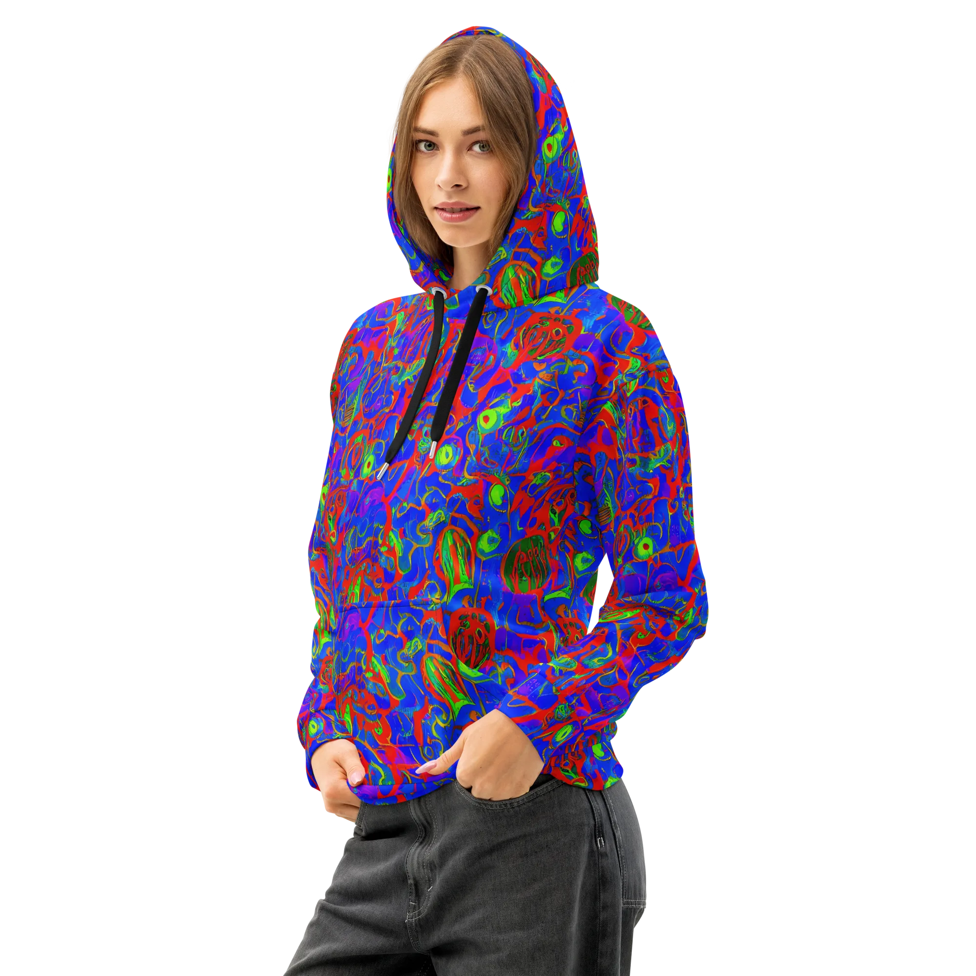 Color Collision on Cotton Hoodie — Left Front