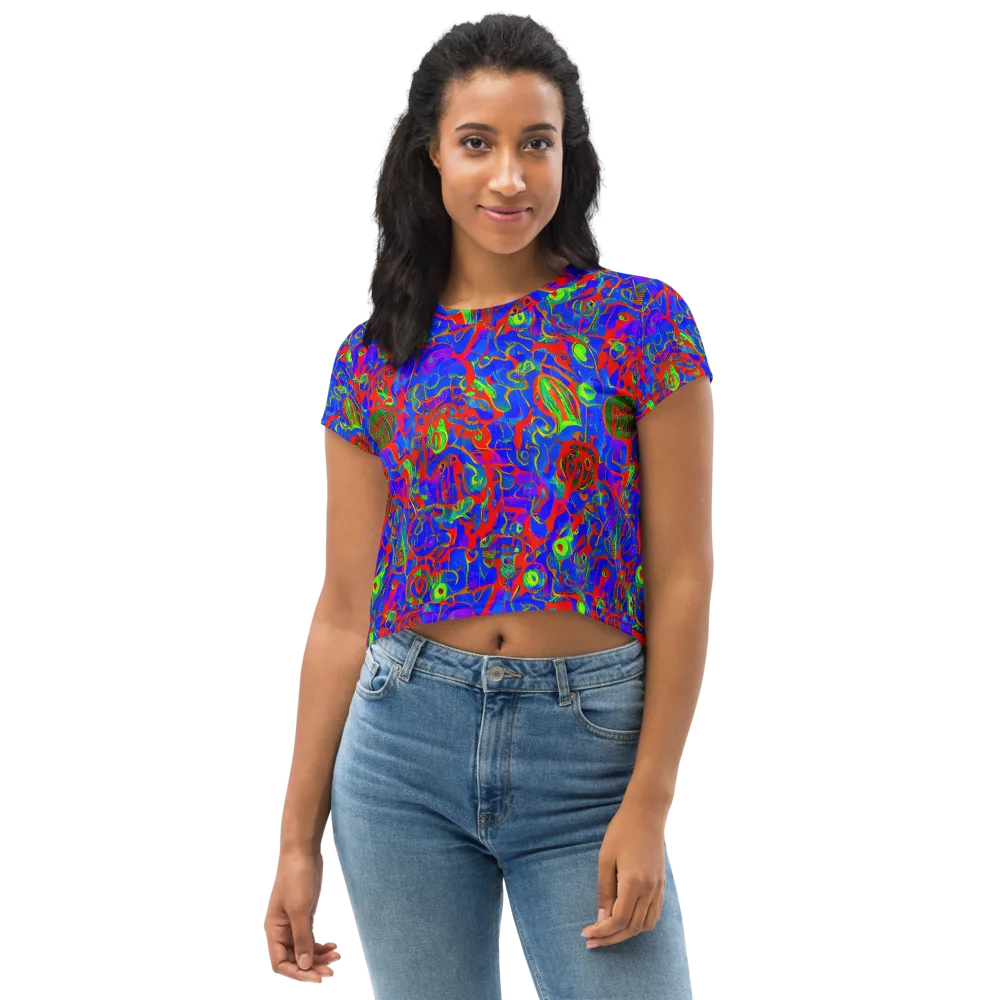 Color Collision on Crop Tee — Front