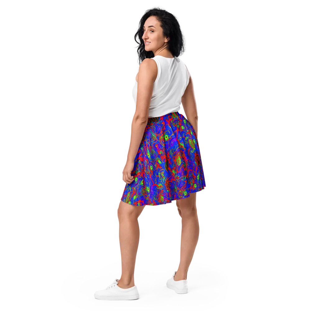 Color Collision on Skater Skirt — Back