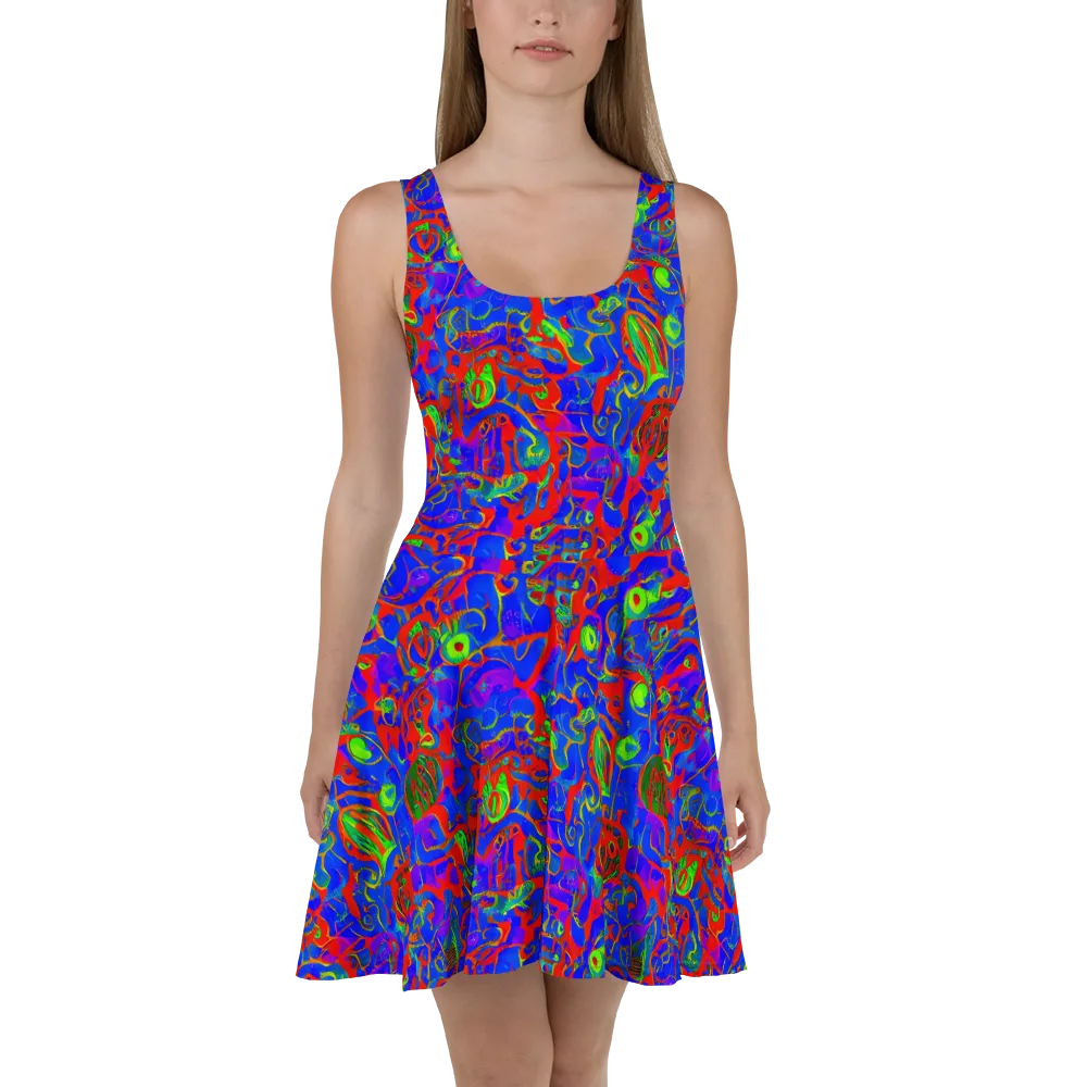 Color Collision on Skater Dress — Front
