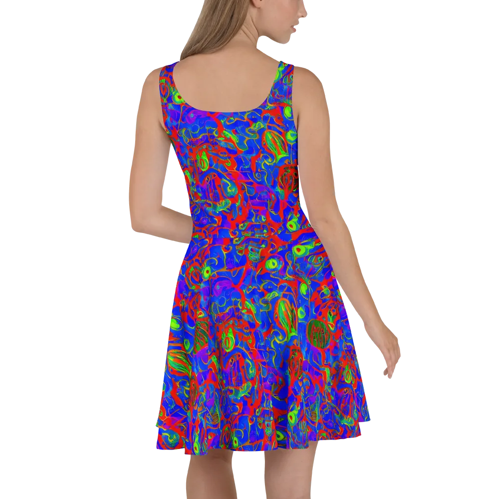 Color Collision on Skater Dress — Back
