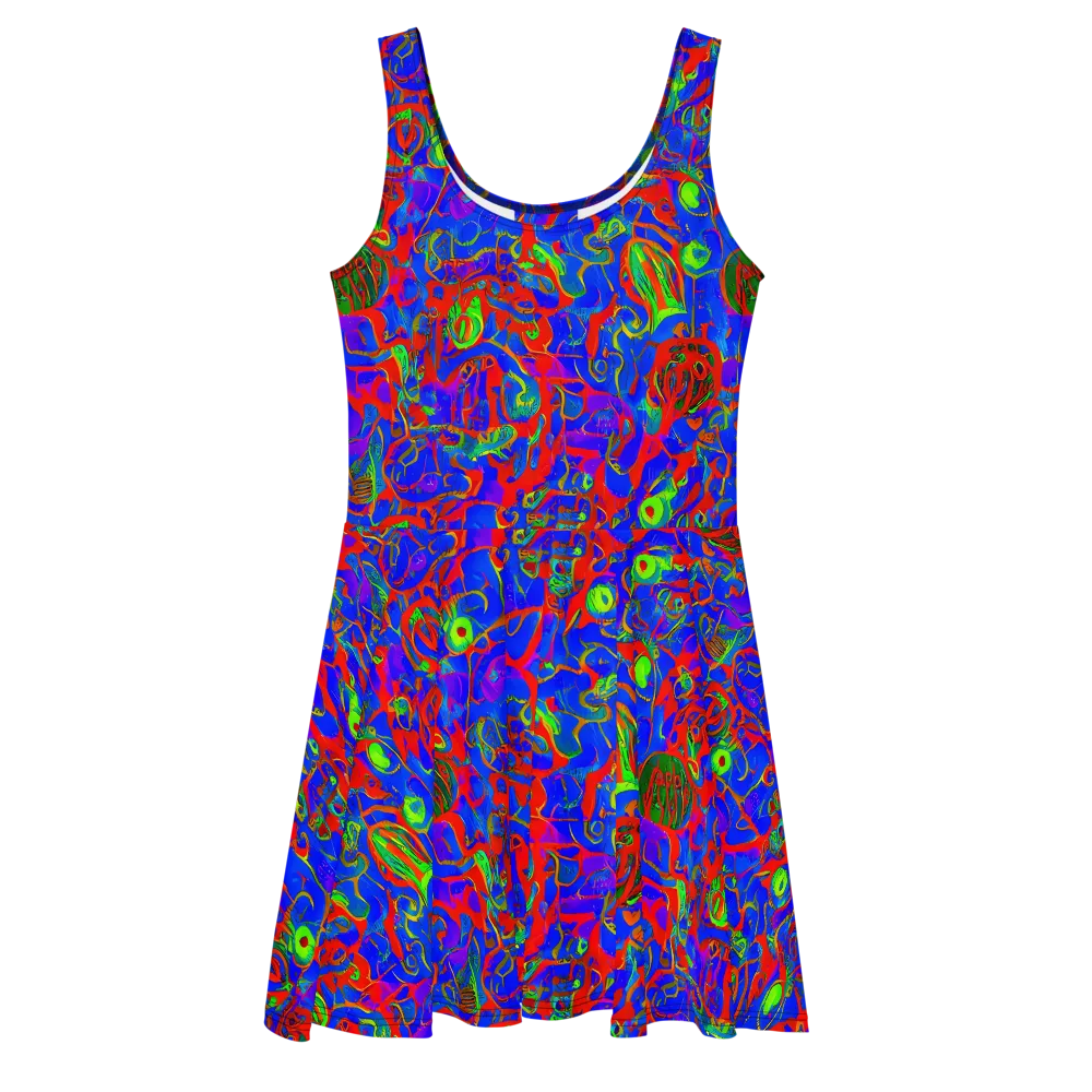 Color Collision on Skater Dress — Front
