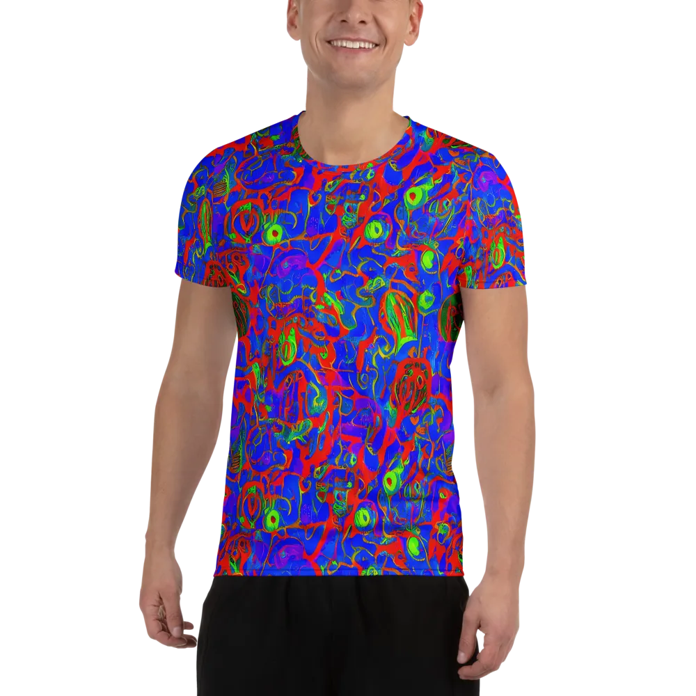 Color Collision on Men's Athletic T-Shirt — Front