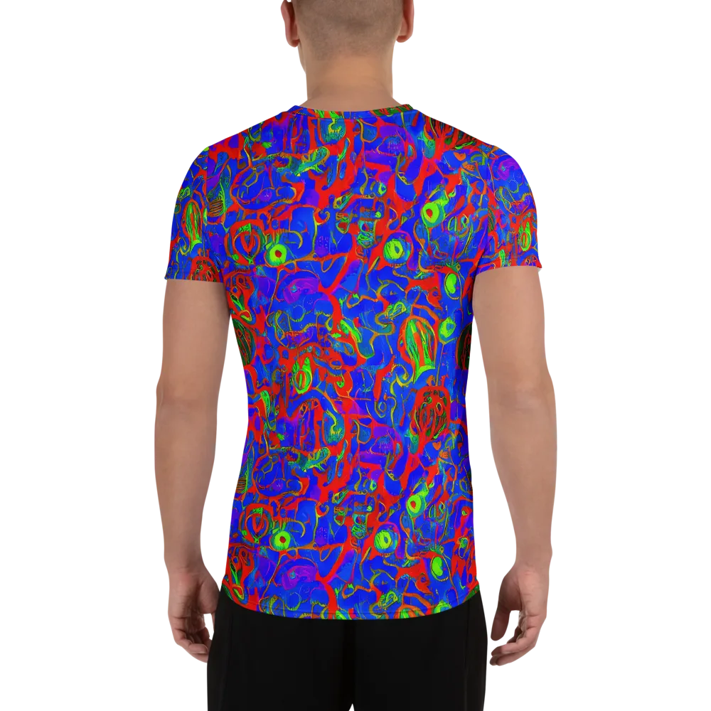 Color Collision on Men's Athletic T-Shirt — Back