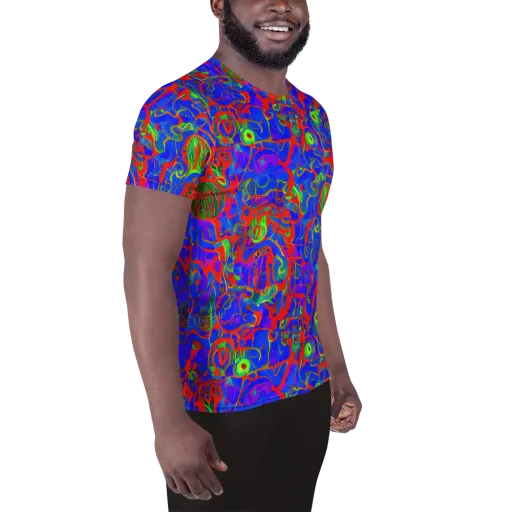Color Collision on a Men's Athletic T-Shirt