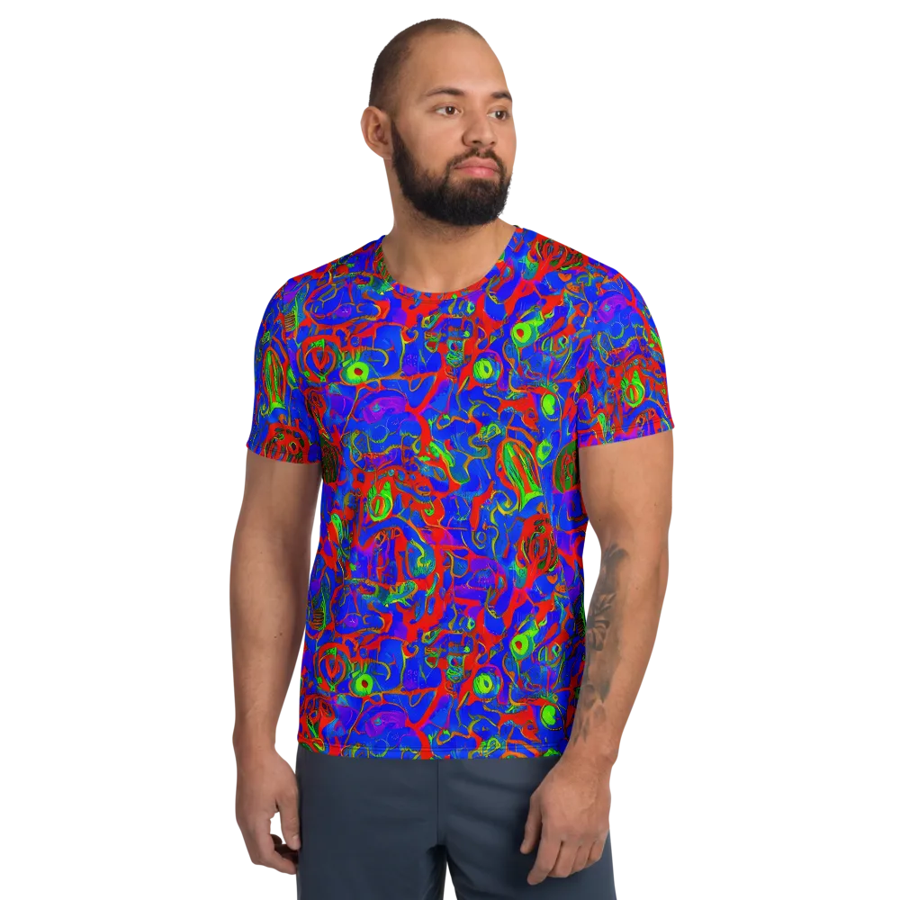 Color Collision on Men's Athletic T-Shirt — Front