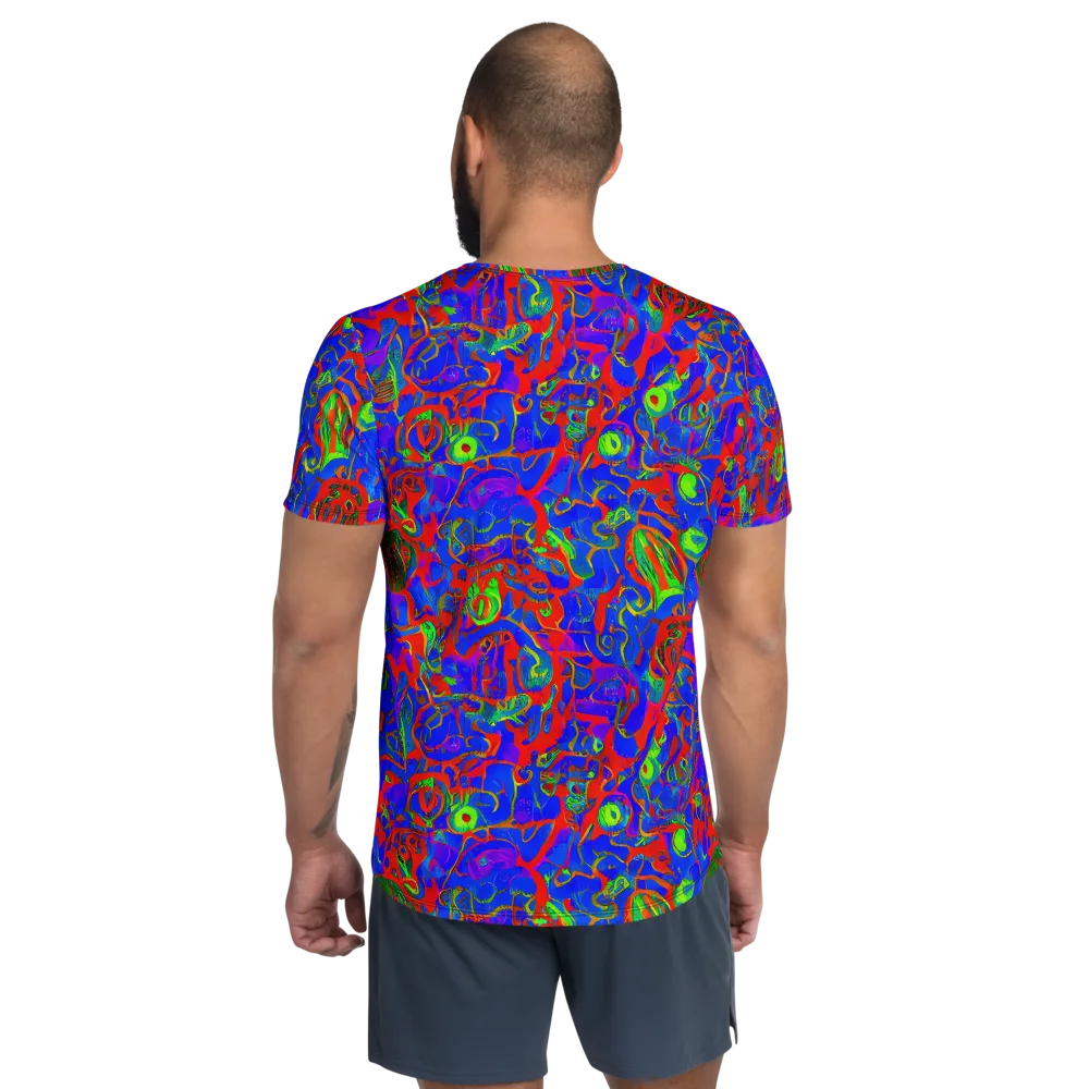 Color Collision on Men's Athletic T-Shirt — Back