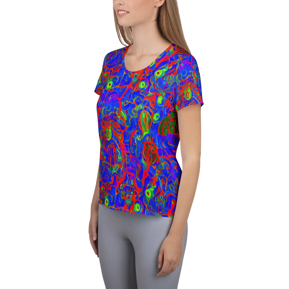 Color Collision on Women's Athletic T-Shirt — Left