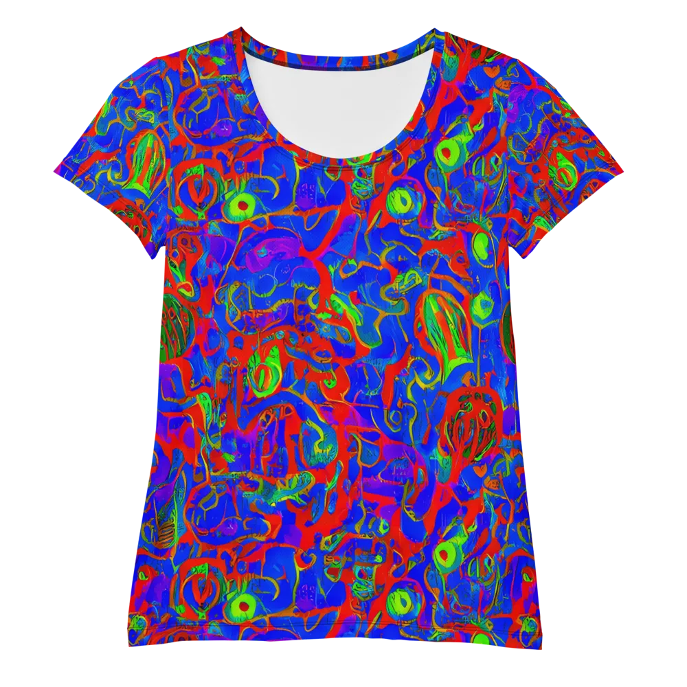 Color Collision on Women's Athletic T-Shirt — Front