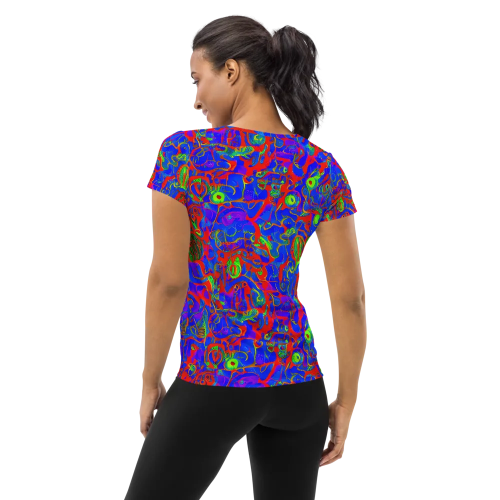 Color Collision on Women's Athletic T-Shirt — Back