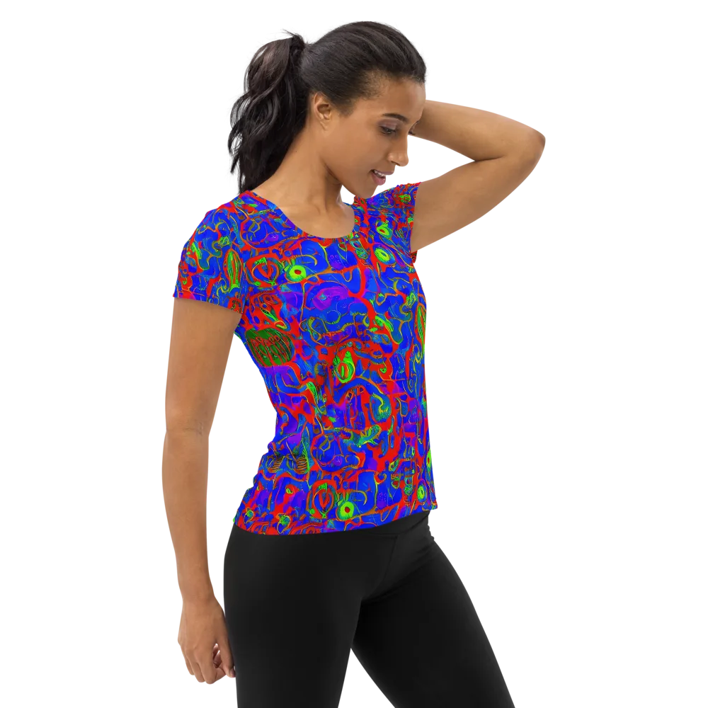 Color Collision on Women's Athletic T-Shirt — Right