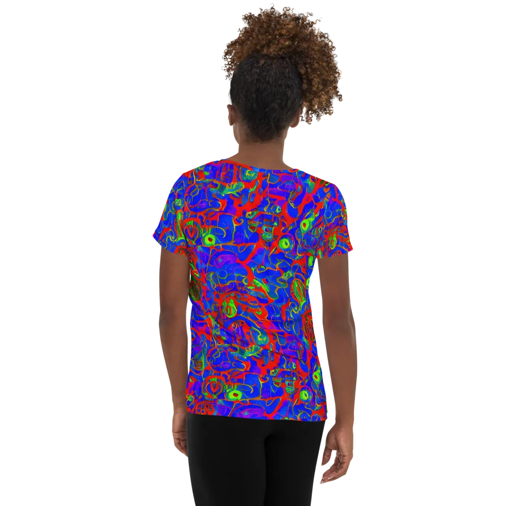 Color Collision on Women's Athletic T-Shirt — Back