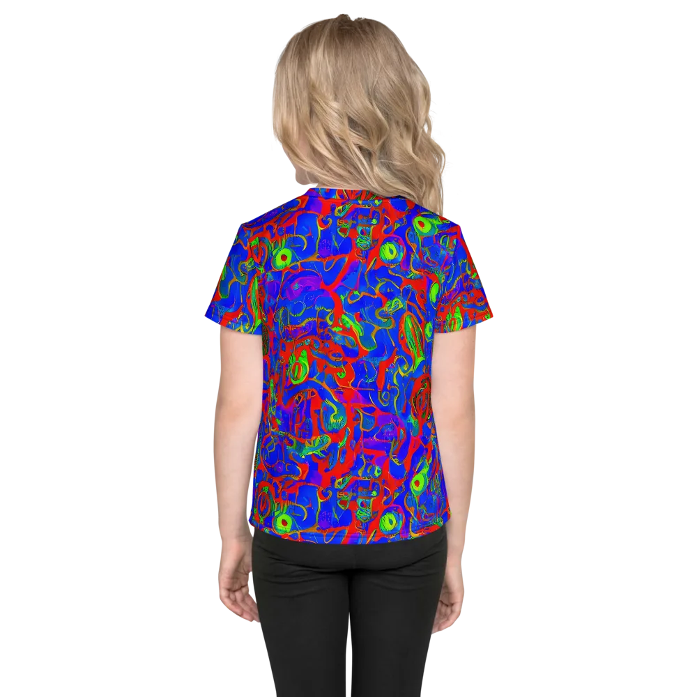 Color Collision on Kids Crew Neck T-Shirt — Back