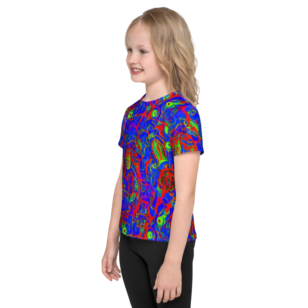 Color Collision on Kids Crew Neck T-Shirt — Left