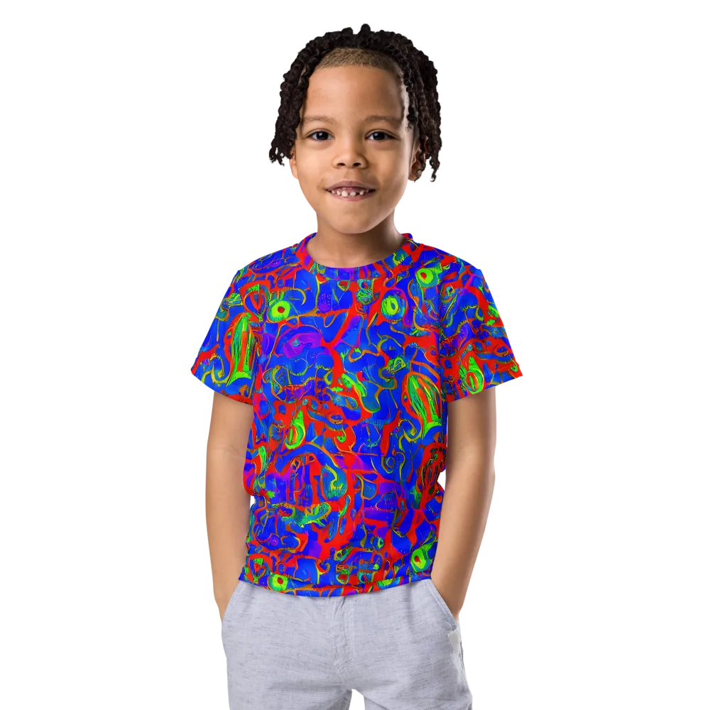 Color Collision on Kids Crew Neck T-Shirt — Front