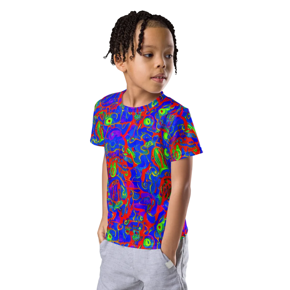 Color Collision on Kids Crew Neck T-Shirt — Left Front