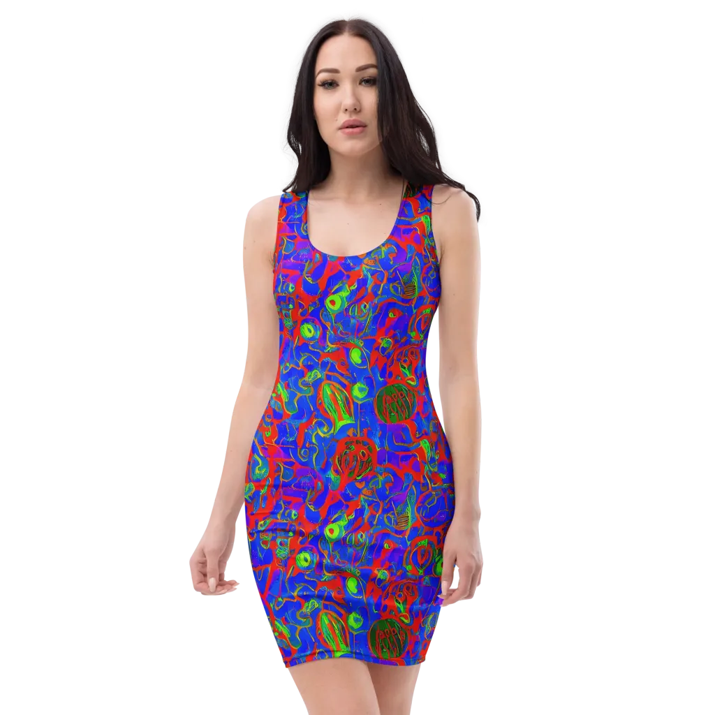 Color Collision on Bodycon Dress — Front