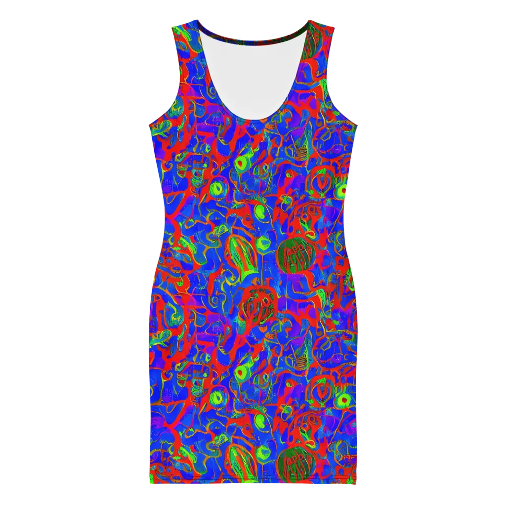 Color Collision on Bodycon Dress — Front