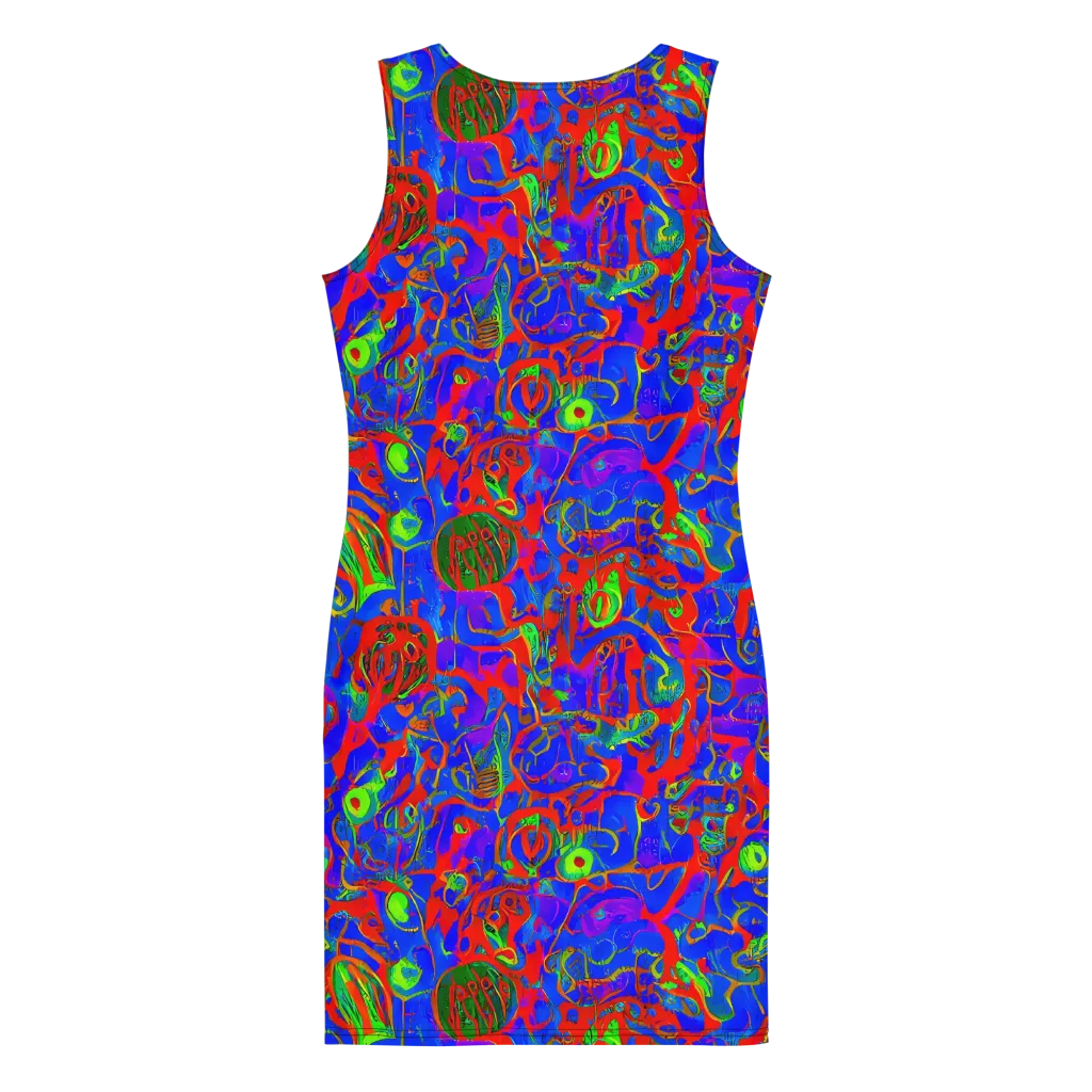 Color Collision on Bodycon Dress — Back