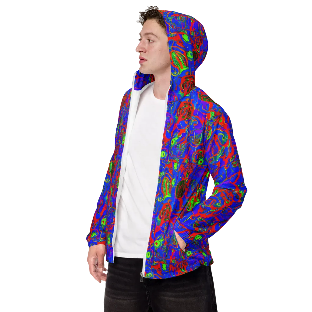 Color Collision on Men's Windbreaker — Left Front