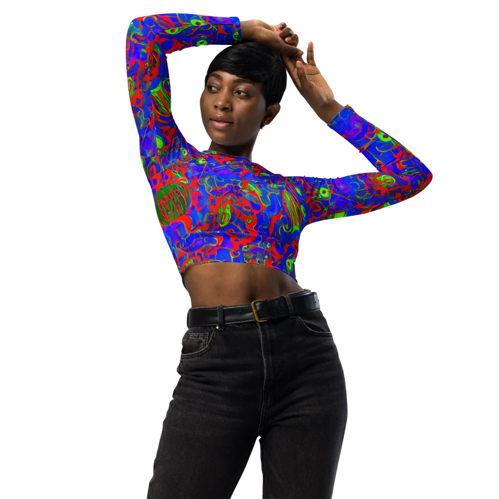 Color Collision on Long Sleeve Crop Top — Front
