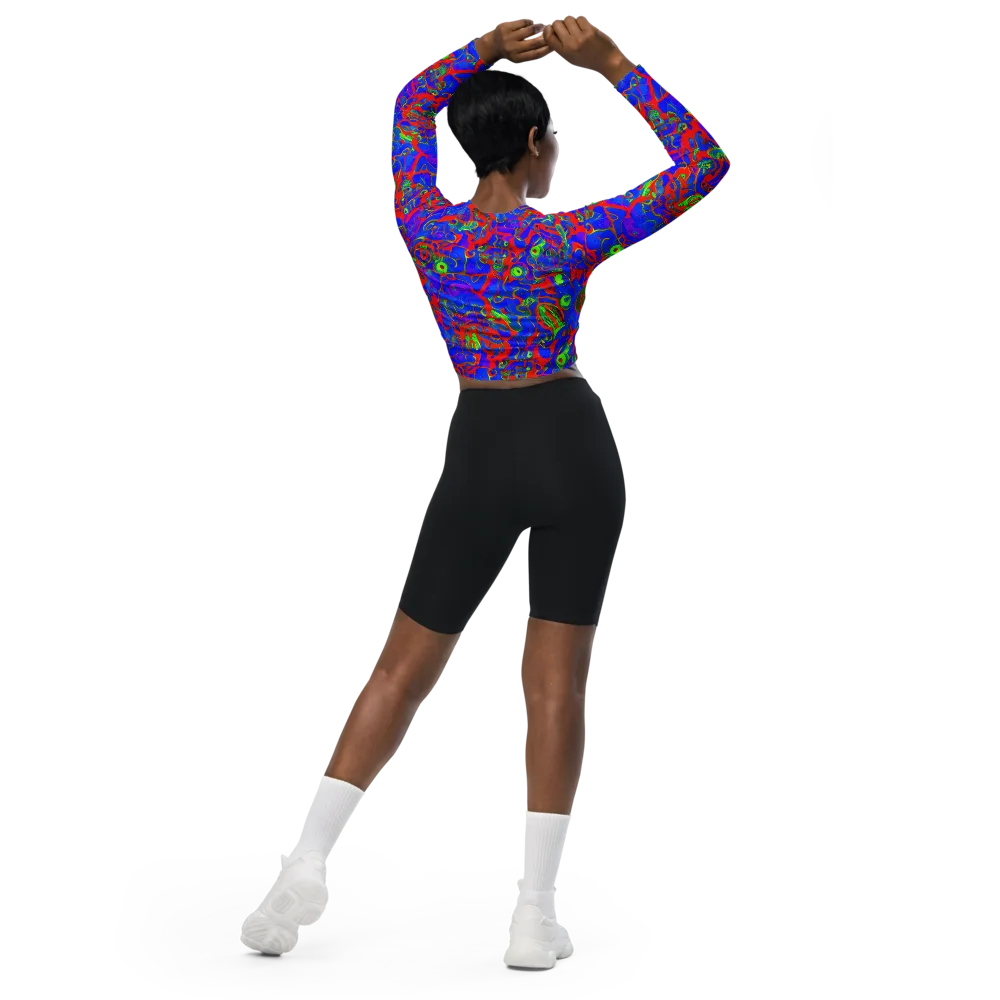Color Collision on Long Sleeve Crop Top — Back