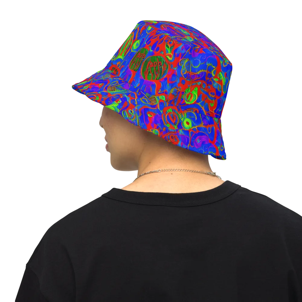 Color Collision on Reversible Bucket Hat — Back Inside