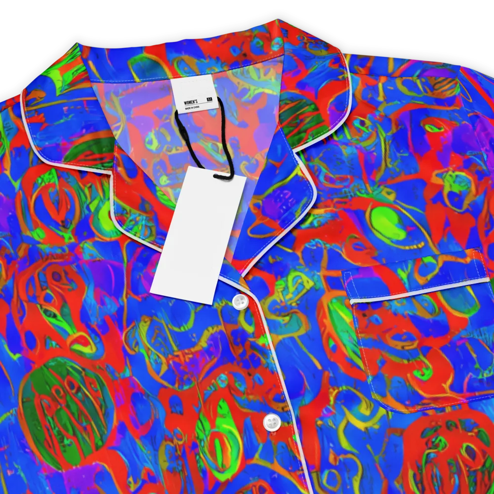Color Collision on Women's Short Sleeve Pajama Top — Product details