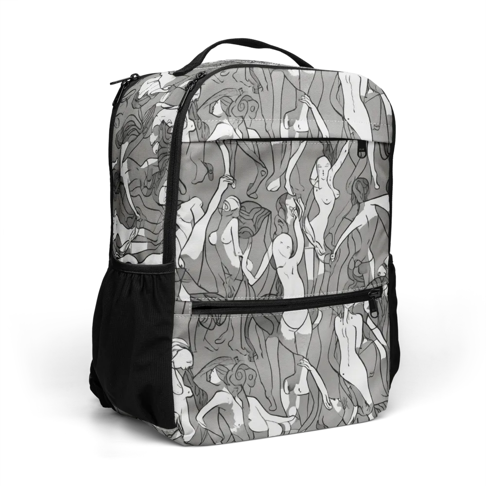 Monochrome Muses on Utility Backpack — Right Front
