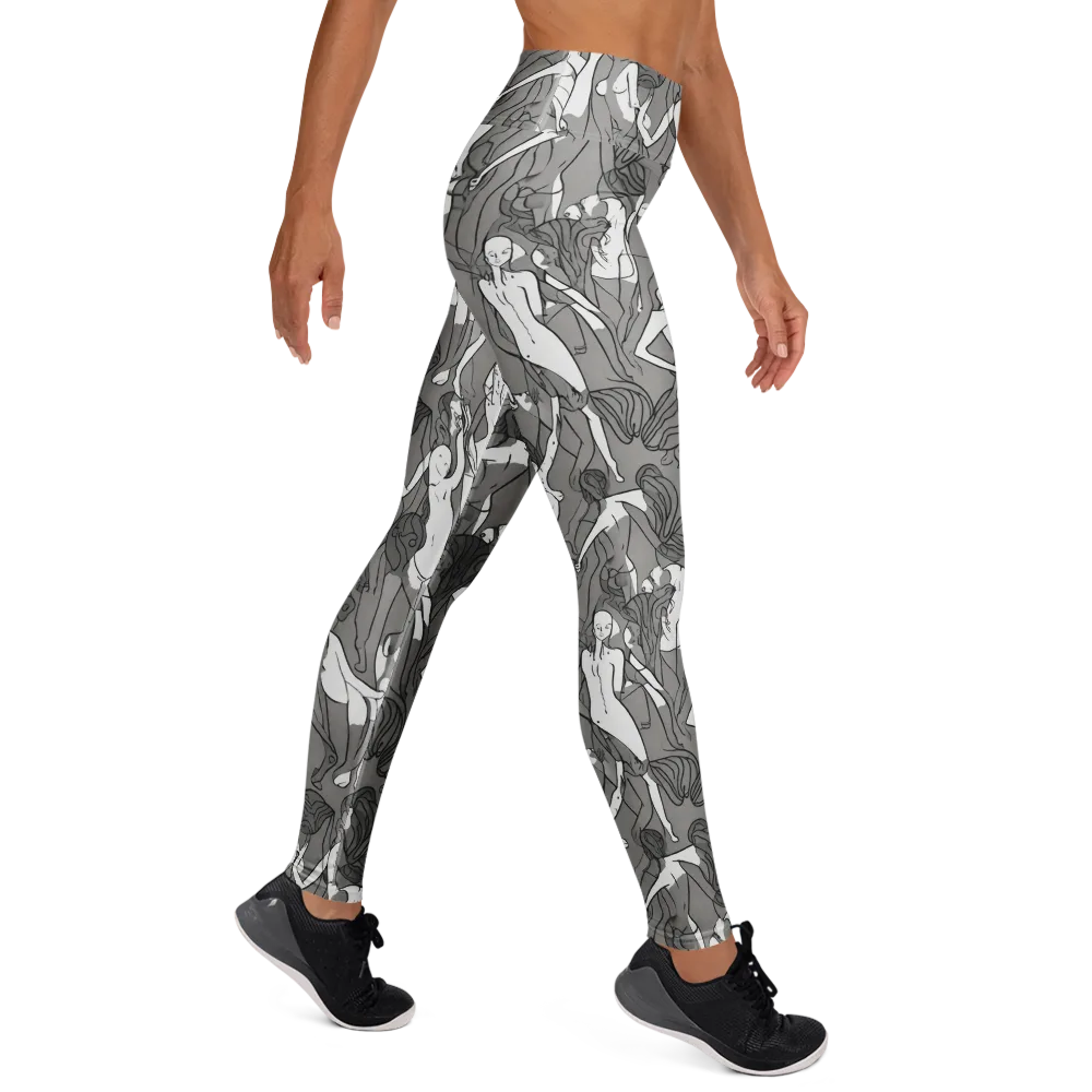 Monochrome Muses on Yoga Leggings — Right