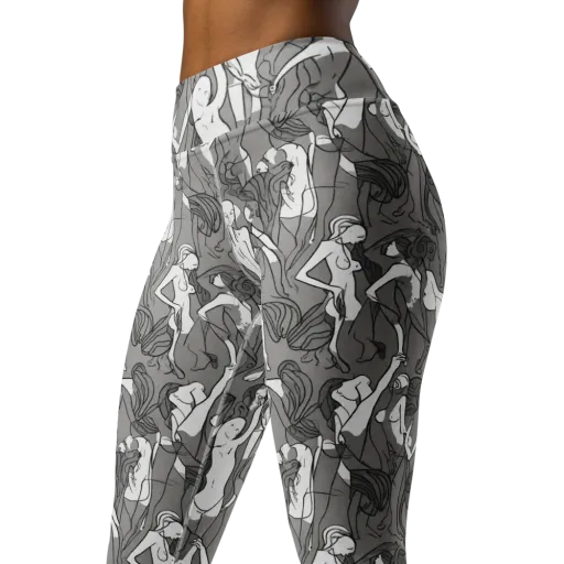 Monochrome Muses on a Yoga Leggings