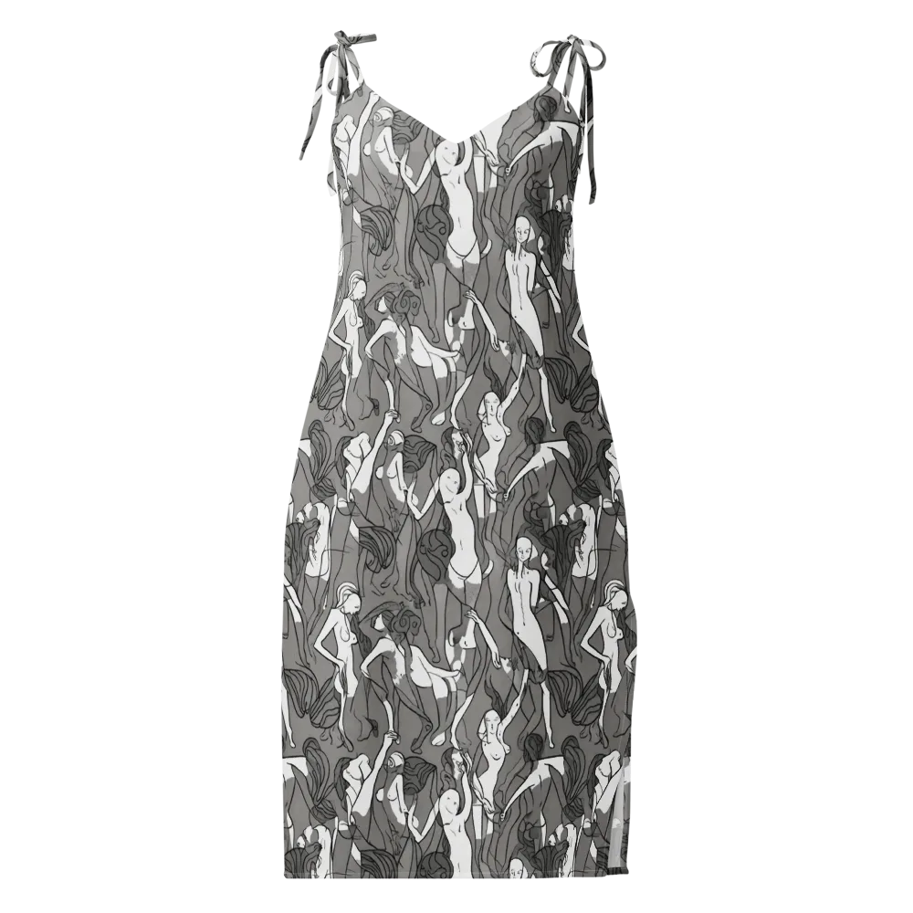 Monochrome Muses on Slip Dress — Front
