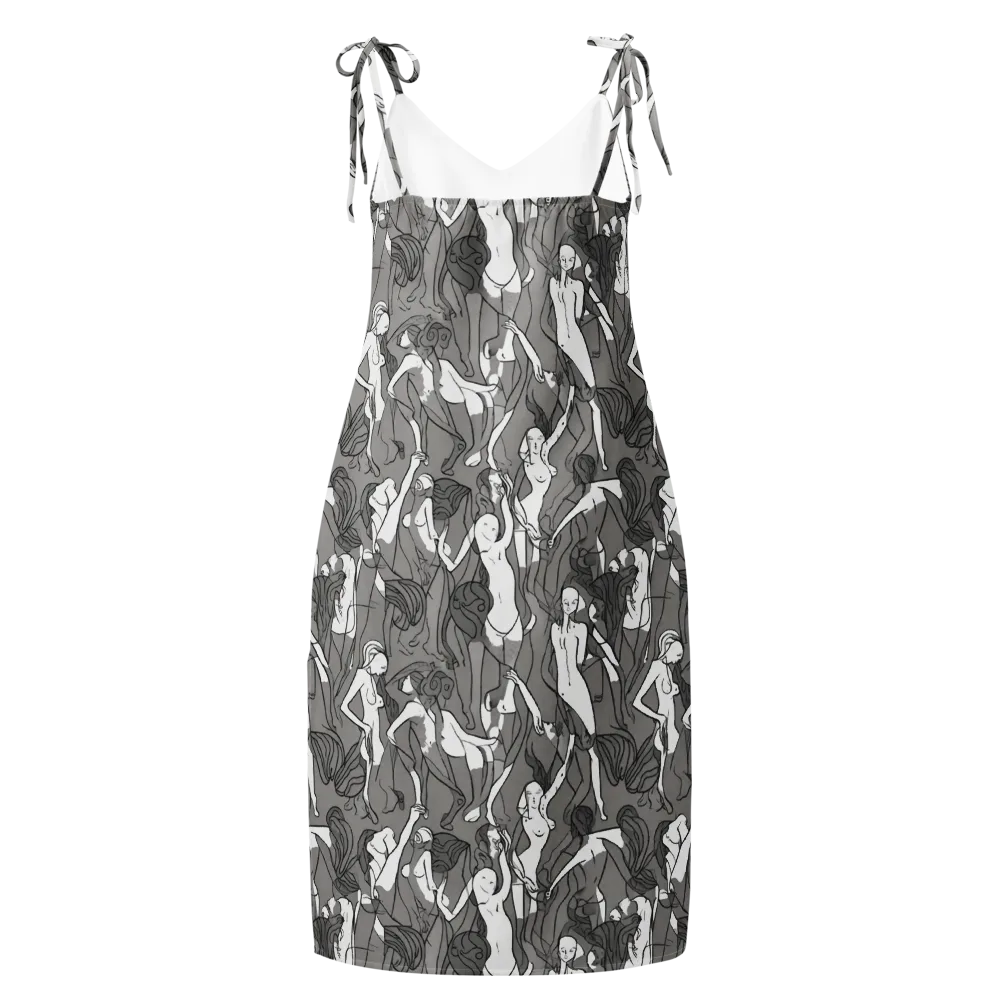 Monochrome Muses on Slip Dress — Back