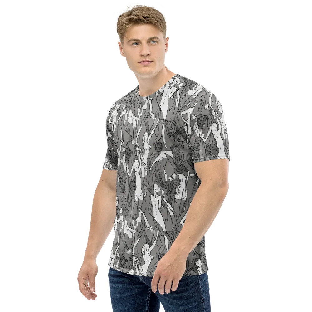 Monochrome Muses on Men's Crew Neck T-Shirt — Left
