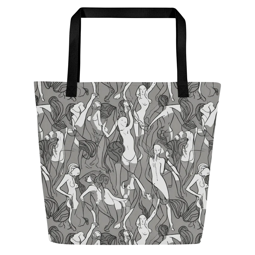 Monochrome Muses on Large Tote Bag W/ Pocket — Front