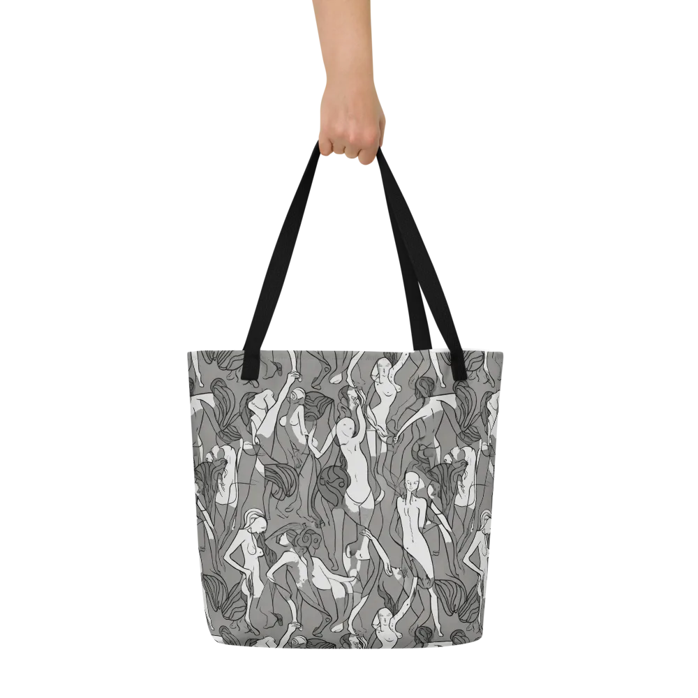 Monochrome Muses on Large Tote Bag W/ Pocket — Front