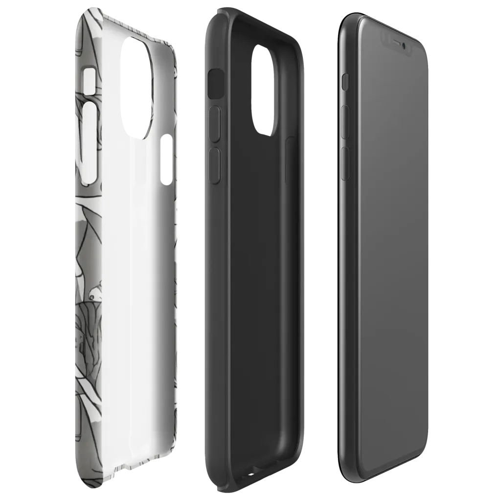 Monochrome Muses on Tough Case for iPhone® — Right